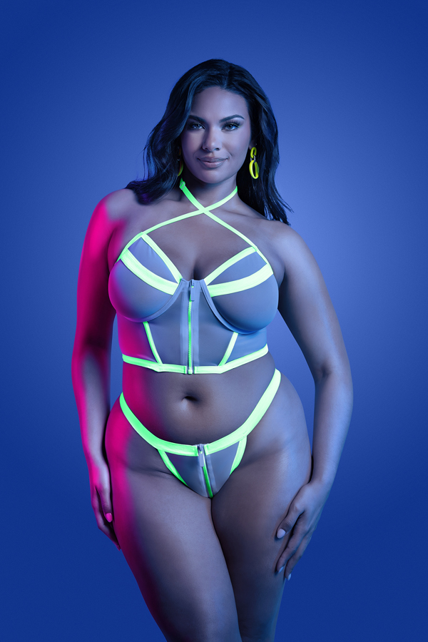 Supernatural Zipper Bra Top & Panty Queen