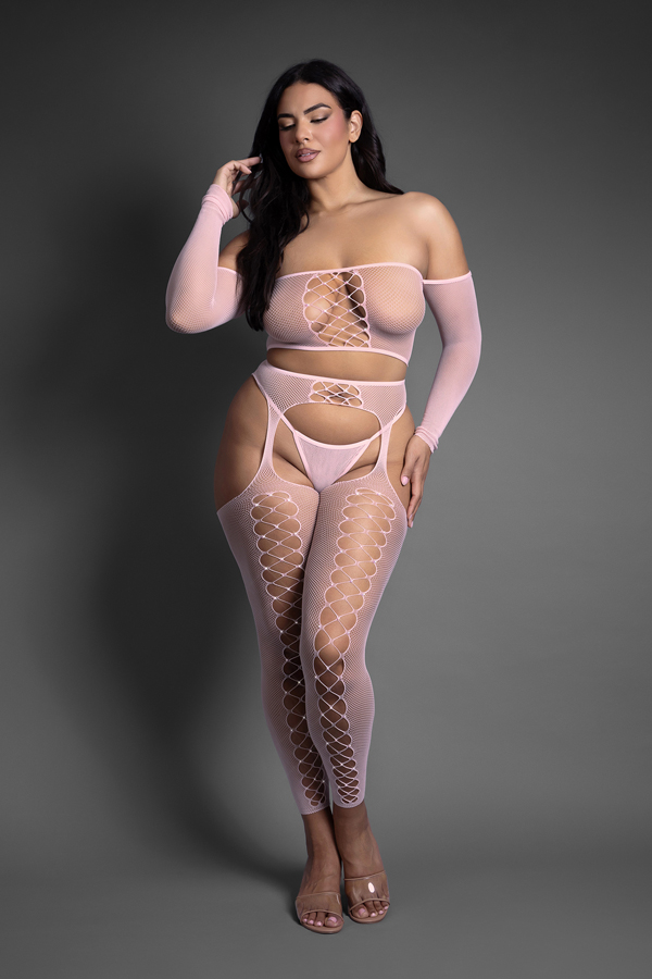 Last Call 3pc Bodystocking Set Queen
