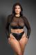 Long Sleeve Top & Crotchless Panty Queen