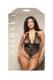 Queen Pearl Halter Teddy Black