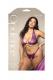 Queen Pearl Draped Bralette & Crotchless Panty Purple