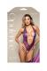 Pearl Draped Crotchless Teddy Purple