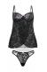 Midnight Garden Tulip Babydoll & Thong Panty