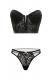 Midnight Garden Bustier Crop Top & Thong Panty