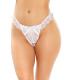 Flora Lace Crotchless Pearl Thong